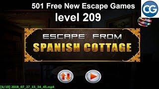 [Walkthrough] 501 Free New Escape Games level 209 - Escape from spanish cottage - Complete Game