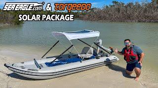 The Future of boating? Torqeedo electric outboard & solar panel packages with Sea Eagle boats