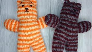 How to knit a Teddy bear, simple bear knitting tutorial.