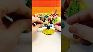  Белоснежка из мультфильма. Из пластилина.Snow White and the Seven Dwarfs. #shorts #пластилин #diy