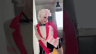 He is here! Finally got to cosplay him! #angeldust #hazbinhotel #angeldustcosplay