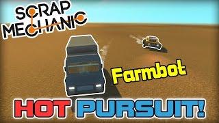 Robot AI Run Away Delivery Van! Police Hot Pursuit! (Scrap Mechanic #114)