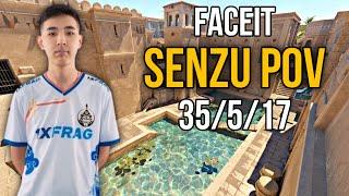 Senzu POV W/Techno4K + VOICE COMMS CS2 FACEIT and BIG FUN CROSSHAIR  (35/5/17) June 13th 2024