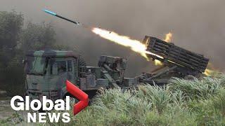 Taiwan shows off military defence drills amid tensions with China