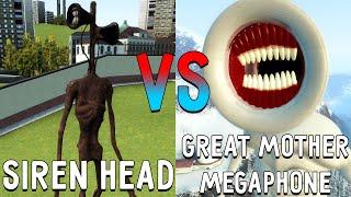 ВЕЛИКАЯ МАТЬ МЕГАФОН ПРОТИВ СИРЕНОГОЛОВОГО В МАЙНКРАФТ MOTHER MEGAPHONE VS SIREN HEAD БИТВА SCP