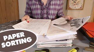 ASMR Paper Sorting • Shuffling Paper, Plastic Sheet Protectors, Ripping Paper, Writing Sounds