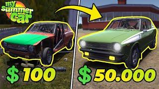 $100 WRECKED SATSUMA GT from JUNK! | My Summer Car #128