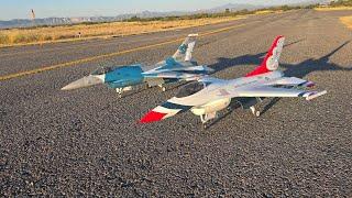 Freewing F-16 V2 90mm and Eflite F-16 Thunderbirds 80mm