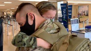 Serviceman Is Reunited With His Little Sister At Airport