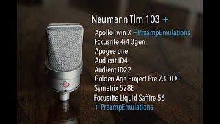 Neumann Tlm103 + Interfaces APOLLO TWIN FOCUSRITE APOGEE AUDIENT