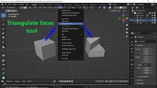 05 Shapes modelling in Blender: How to create triangular faces | Triangulate faces tool in blender