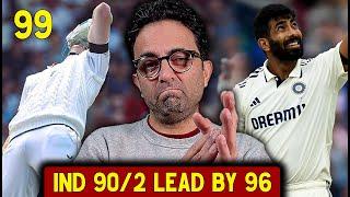 Team India 90/2 after day 3 against England  Harry Brook dismissed on 99 