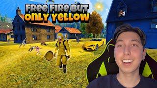 Free Fire But Only Yellow  | Only Yellow Challenge - Mehdix Free Fire