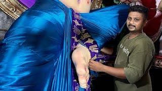 Mumbai Ganesh Dhoti Making 2024 | Ganesh Dhoti Draping process | How to Tie Dhoti to Ganpati 2024