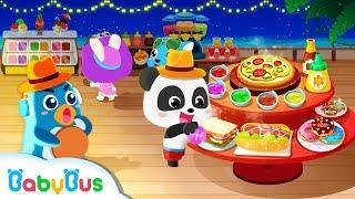 Baby Panda's Summer Vacation | Baby Panda Hotel | Cooking Game, Surfing, Sand Castle | BabyBus Game