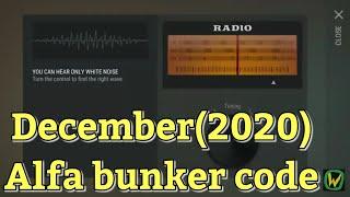 alfa bunker code today december 27 2020 last day on earth