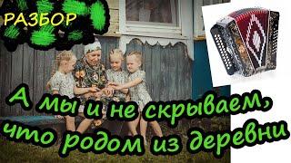 А мы и не скрываем, что родом из деревни // разбор на гармони