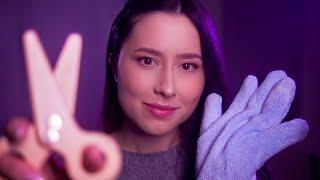 ASMR Calm & Gentle triggers for sleep  Plucking, fabric sounds, spray, hand movements, scissors