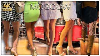 A Lot of Beautiful Russian Girls Have Fun in Moscow Food Mall Depo. Hangout Walking Tour