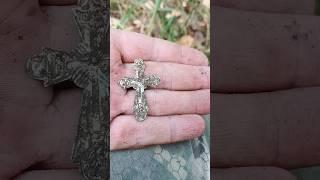 Нашел огромный царский серебряный крест в лесу!!! Лесной #коп #metaldetecting #клад #топ #металл