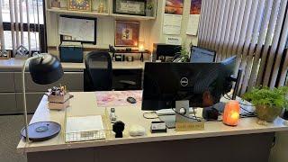 WORK OFFICE TOUR AND DECOR | DECORATING MY REAL JOB OFFICE