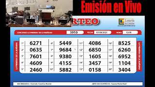 Sorteo de Quiniela 1° de la MAÑANA Nº 3910 - 05/08/2021