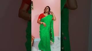 light green saree ️