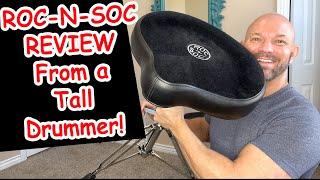 The BEST Drum Throne - ROC N SOC Nitro Gas Drum Throne REVIEW From a Tall Drummer!