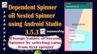 Dependent spinners / Nested Spinner in android | Android App Development Video# 34