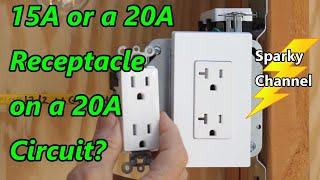 Shall I Use a 15A or a 20A Receptacle on a 20A Circuit? + 2020 NEC 210.21(B)(1) and 210.21(B)(3)