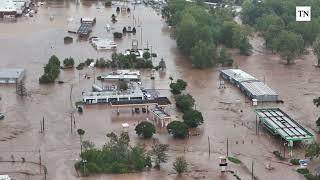 NC flooding in Asheville and Black Mountain: Damage seen via drone footage in aftermath of Helene