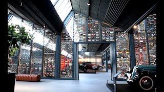 11.,000 scale model cars in a glass wall - Haaning Collection – Car museum in Bagsvaerd, Denmark