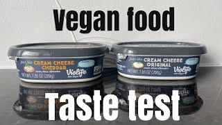 VIOLIFE CREAM CHEESE CHEDDAR\ORIGINAL CREAM CHEESE #veganfoodtastetest #violife #vegancreamcheese