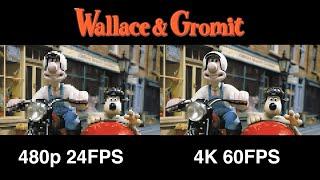 Wallace and Gromit in 4K 60FPS (Remastered by Artifical Intelligence)