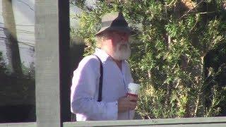 Nick Nolte Enjoys A Starbucks Pumpkin Spice Coffee On Christmas Eve