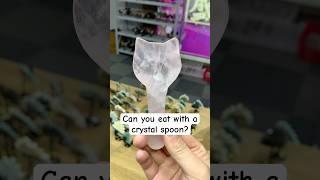 Can you actually eat with a real crystal spoon? #crystalfactory #crystaleducation #crystals
