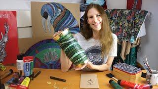 Upcycling a Thriftshop Vase with Leaf Gold