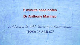 Edelston v Health Insurance Commission (Stepping Stone Decisions)