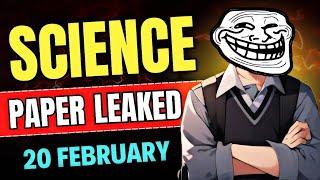 Class 10th : SCIENCE Paper Out (20 FEB 2025) | Watch Before DELETED ️