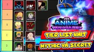 ALUCAR MẠNH HƠN IGRIS?? TIER LIST TOÀN BỘ UNIT MYTHIC VÀ SECRET TRONG ANIME VANGUARD