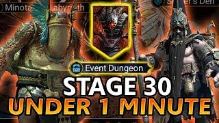 EVENT DUNGEON FARM STAGE 30 UNDER 1 MINUTE! TEST SERVER! Raid: Shadow Legends