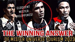 THE WINNING! ANSWER OF MISTER UNIVERSE TOURISM 2023