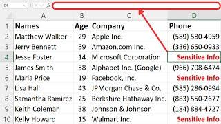 How to Hide Confidential Data in Excel