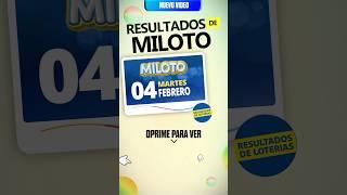 Resultado MiLoto del 4 de Febrero 2025 #shorts #resultado #miloto  #chance