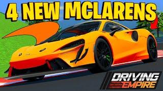 4 NEW Licensed McLarens In Driving Empire!