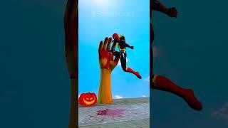 Spider-man, Hulk playing CREEPY Game for Halloween so FUNNY! #funny #spiderman #cartoon #superman