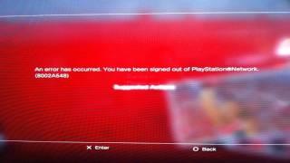 PlayStation Error (8002A548)