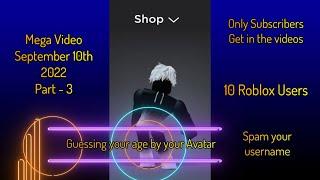 Guessing your age by your cool and best Roblox Avatar | Mega-3