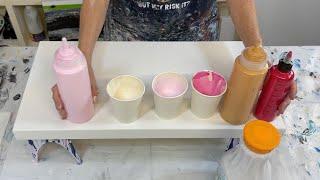 #104 Pink, Pink and More Pink Dutch Pour - Fluid Art - Acrylic Pouring