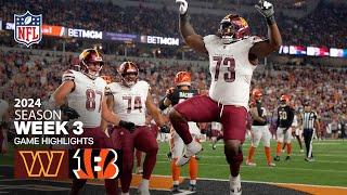 Washington Commanders vs. Cincinnati Bengals Game Highlights | NFL 2024 Season Week 3